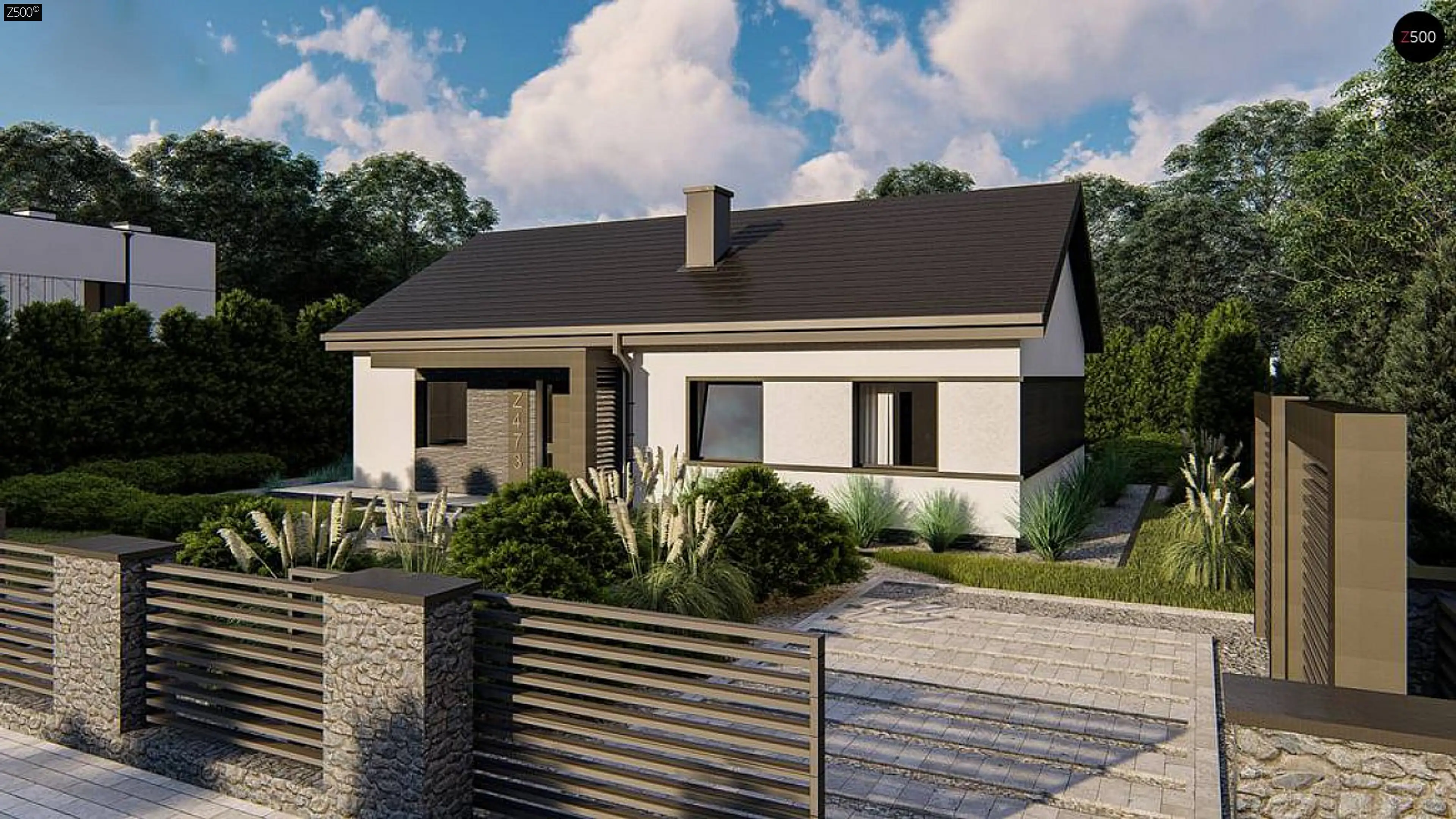 Одноэтажные дома с двускатной крышей и гаражом. Дом 473. Проект z500 титан. Дом 473. Дом 473.