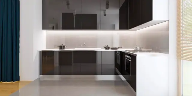 готовый проект дома Zx35 GL – дизайн интерьера, Современный одноэтажный дом с большой светлой гостиной и гаражом