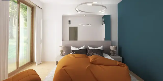 готовый проект дома Z386 v1 – дизайн интерьера, Проект одноэтажного современного барнхауса