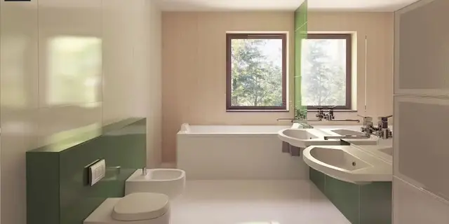 готовый проект дома Z388 B – дизайн интерьера, Одноэтажный дом Н-образной формы, версия проекта дома Z388