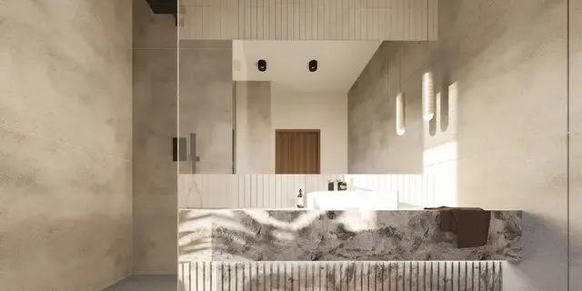 готовый проект дома Zx214 + – дизайн интерьера, Двухэтажный комфортный коттедж с плоской крышей для узкого надела