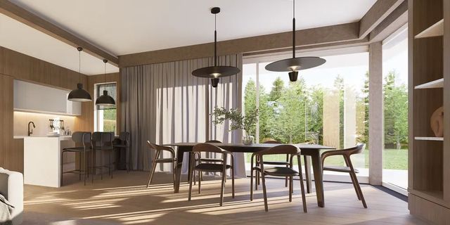 готовый проект дома Zx214 + – дизайн интерьера, Двухэтажный комфортный коттедж с плоской крышей для узкого надела